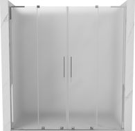 Mexen Velar L Duo posuvné sprchové dvere 200 cm, mráz, chróm - 871-200-003-32-01