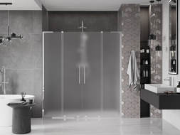 Mexen Velar L Duo posuvné sprchové dvere 170 cm, matné, chróm - 871-170-003-32-01