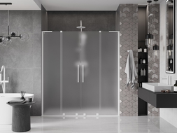 Mexen Velar L Duo 170 cm sprchové dvere posuvné, matné, biele - 871-170-003-32-20