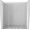 Mexen Velar L Duo posuvné sprchové dvere 200 cm, mrazené, biele - 871-200-003-32-20