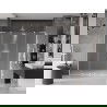 Mexen Velar L Duo posuvné sprchové dvere 200 cm, mrazené, biele - 871-200-003-32-20
