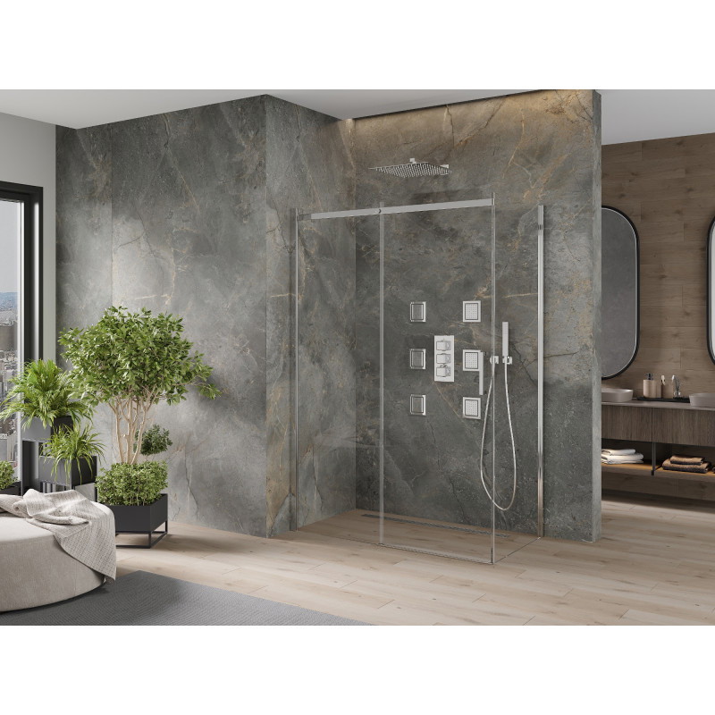 Mexen Omega Posuvná sprchová kabína 160 x 70 cm, priehľadná, chróm - 825-160-070-01-00