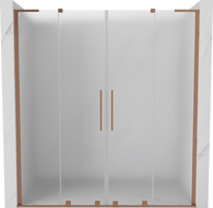 Mexen Velar L Duo sprchové dvere posuvné 180 cm, matné, brúsená meď - 871-180-003-32-65