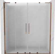 Mexen Velar L Duo posuvné sprchové dvere 180 cm, matné, ružové zlato - 871-180-003-32-60