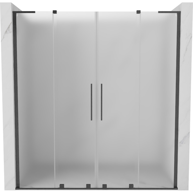 Mexen Velar L Duo sprchové dvere posuvné 170 cm, matné, gun gray kartáčovaný - 871-170-003-32-66