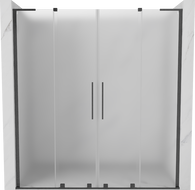 Mexen Velar L Duo sprchové dvere posuvné 170 cm, matné, gun gray kartáčovaný - 871-170-003-32-66