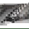Mexen Velar L Duo sprchové dvere posuvné 200 cm, mrazené, gun metal - 871-200-003-32-95