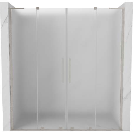 Mexen Velar L Duo sprchové dvere posuvné 170 cm, matné, brúsený nikel - 871-170-003-32-97