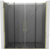 Mexen Velar L Duo posuvné sprchové dvere 180 cm, grafitové, zlaté - 871-180-003-42-50