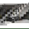 Mexen Velar L Duo sprchové dvere posuvné 200 cm, grafitové, zlaté - 871-200-003-42-50