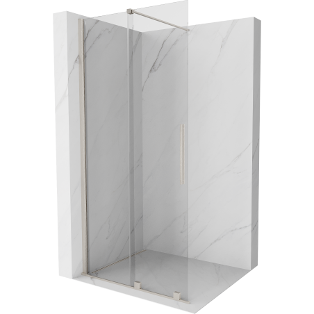 Mexen Velar posuvná sprchová stena Walk-in 70 x 200 cm, priehľadná 8 mm, brúsený nikel - 871-070-000-03-97