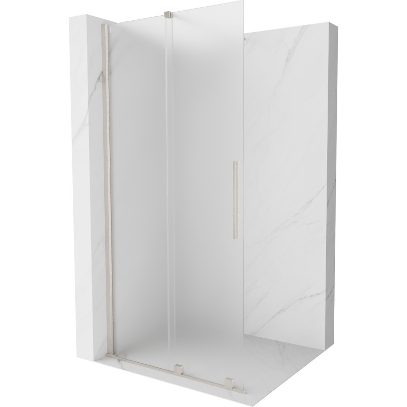 Mexen Velar posuvná sprchová stena Walk-in 110 x 200 cm, matná 8 mm, kartáčovaný nikel - 871-110-000-33-97