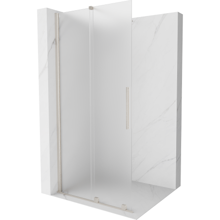 Mexen Velar posuvná sprchová stena Walk-in 110 x 200 cm, matná 8 mm, kartáčovaný nikel - 871-110-000-33-97