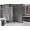 Mexen Velar posuvná sprchová stena Walk-in 110 x 200 cm, matná 8 mm, kartáčovaný nikel - 871-110-000-33-97