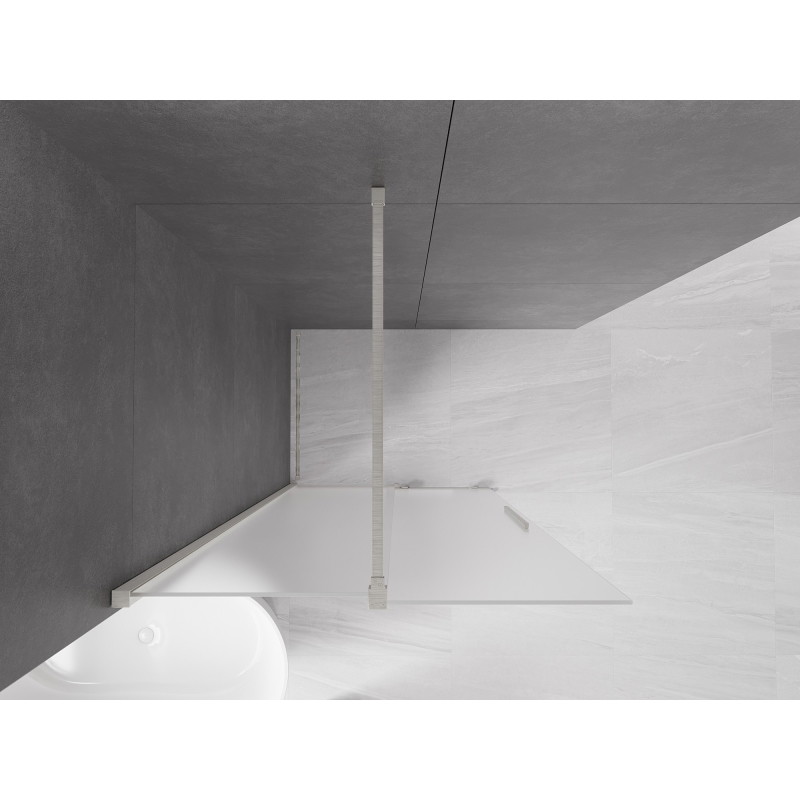 Mexen Velar posuvná sprchová stena Walk-in 110 x 200 cm, matná 8 mm, kartáčovaný nikel - 871-110-000-33-97