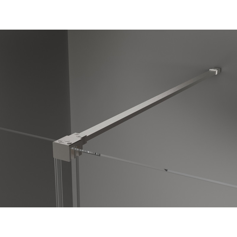 Mexen Velar posuvná sprchová stena Walk-in 110 x 200 cm, matná 8 mm, kartáčovaný nikel - 871-110-000-33-97
