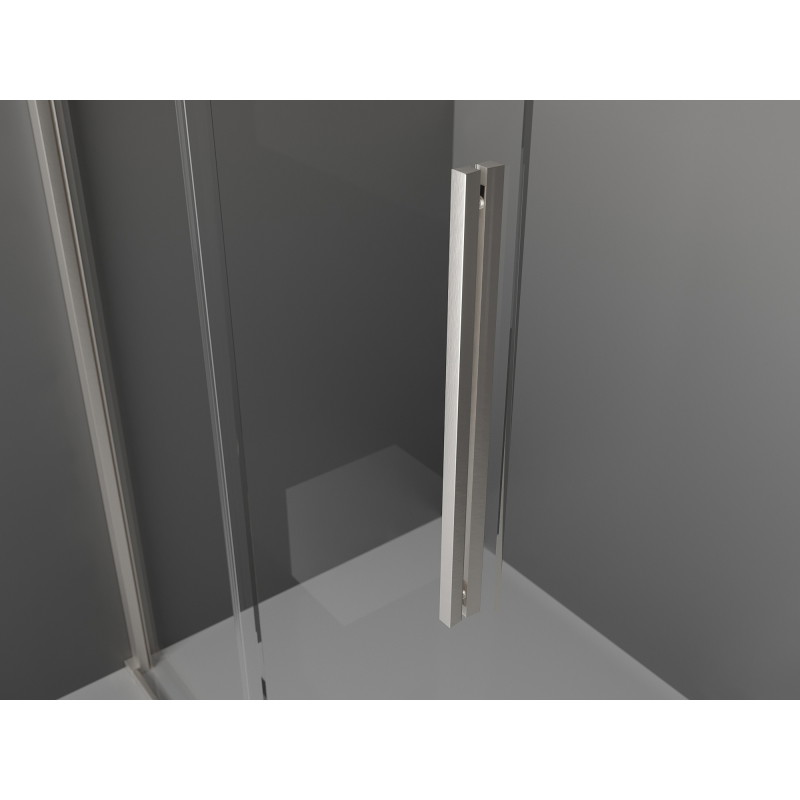 Mexen Velar posuvná sprchová stena Walk-in 110 x 200 cm, matná 8 mm, kartáčovaný nikel - 871-110-000-33-97