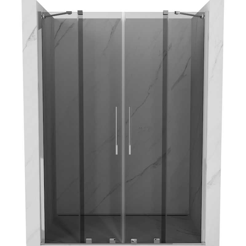 Mexen Velar Duo posuvné sprchové dvere 150 cm, grafit, chróm - 871-150-000-42-01
