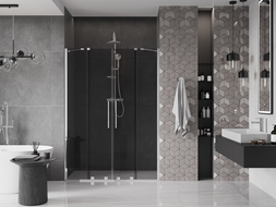 Mexen Velar Duo posuvné sprchové dvere 160 cm, grafit, chróm - 871-160-000-42-01