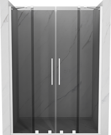 Mexen Velar Duo posuvné sprchové dvere 140 cm, grafit, biele - 871-140-000-42-20