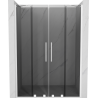 Mexen Velar Duo posuvné sprchové dvere 160 cm, grafitové, biele - 871-160-000-42-20