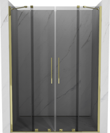Mexen Velar Duo posuvné sprchové dvere 150 cm, grafitové, zlaté - 871-150-000-42-50