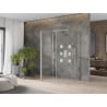 Mexen Omega trojstranný sprchovací kút, posuvný 110 x 100 cm, transparentný, chróm - 825-110-100-01-00-3S