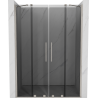 Mexen Velar Duo posuvné sprchové dvere 140 cm, grafit, brúsený nikel - 871-140-000-42-97