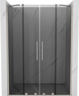 Mexen Velar Duo posuvné sprchové dvere 140 cm, grafit, brúsený nikel - 871-140-000-42-97