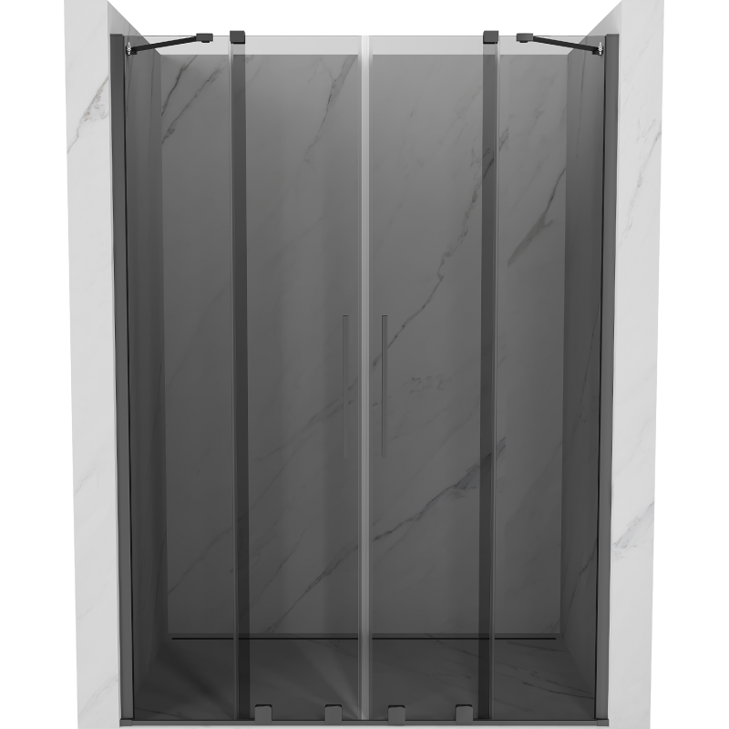 Mexen Velar Duo posuvné sprchové dvere 150 cm, grafit, gun metal - 871-150-000-42-95