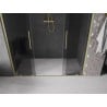 Mexen Velar L Duo posuvné sprchové dvere 170 cm, grafit, zlaté kartáčované - 871-170-003-42-55