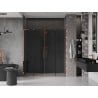Mexen Velar L Duo posuvné sprchové dvere 200 cm, grafit, ružové zlato - 871-200-003-42-60