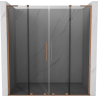 Mexen Velar L Duo posuvné sprchové dvere 180 cm, grafit, brúsená meď - 871-180-003-42-65
