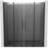 Mexen Velar L Duo posuvné sprchové dvere 200 cm, grafit, čierne - 871-200-003-42-70