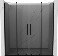 Mexen Velar L Duo posuvné sprchové dvere 200 cm, grafit, čierne - 871-200-003-42-70