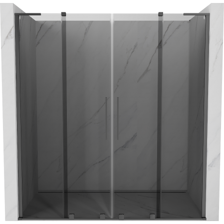 Mexen Velar L Duo posuvné sprchové dvere 170 cm, grafit, gun metal - 871-170-003-42-95
