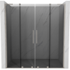 Mexen Velar L Duo posuvné sprchové dvere 170 cm, grafit, kartáčovaný nikel - 871-170-003-42-97