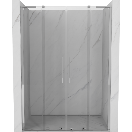Mexen Velar L Duo posuvné sprchové dvere 140 cm, transparentné, chróm - 871-140-003-02-01