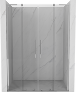 Mexen Velar L Duo posuvné sprchové dvere 140 cm, transparentné, chróm - 871-140-003-02-01