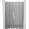 Mexen Velar L Duo posuvné sprchové dvere 140 cm, transparentné, biele - 871-140-003-02-20