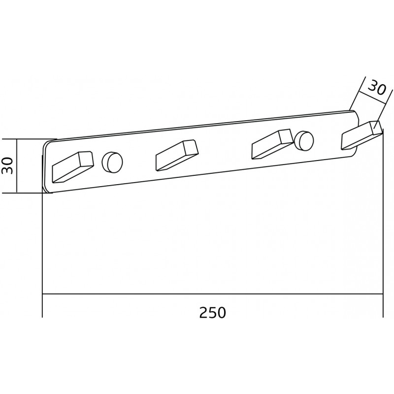 Mexen štvornásobný háčik na uterák, čierny - 709174-70