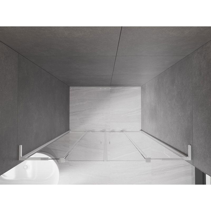 Mexen Velar L Duo sprchové dvere posuvné 160 cm, transparentné, chróm - 871-160-003-02-01