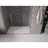 Mexen Velar L Duo posuvné sprchové dvere 140 cm, priehľadné, brúsená meď - 871-140-003-02-65