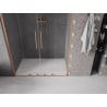 Mexen Velar L Duo posuvné sprchové dvere 140 cm, priehľadné, brúsená meď - 871-140-003-02-65