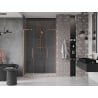 Mexen Velar L Duo posuvné sprchové dvere 140 cm, priehľadné, brúsená meď - 871-140-003-02-65