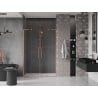 Mexen Velar L Duo posuvné sprchové dvere 140 cm, priehľadné, brúsená meď - 871-140-003-02-65