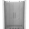 Mexen Velar L Duo sprchové dvere posuvné 150 cm, priehľadné, brúsená gun gray - 871-150-003-02-66