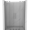 Mexen Velar L Duo posuvné sprchové dvere 150 cm, transparentné, gun metal - 871-150-003-02-95
