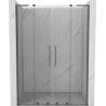 Mexen Velar L Duo sprchové dvere posuvné 160 cm, transparentné, gun metal - 871-160-003-02-95