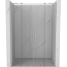 Mexen Velar L Duo sprchové dvere posuvné 150 cm, transparentné, brúsený nikel - 871-150-003-02-97